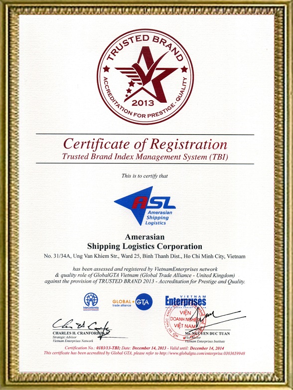 Certificate of Customer Choice Brand 2013