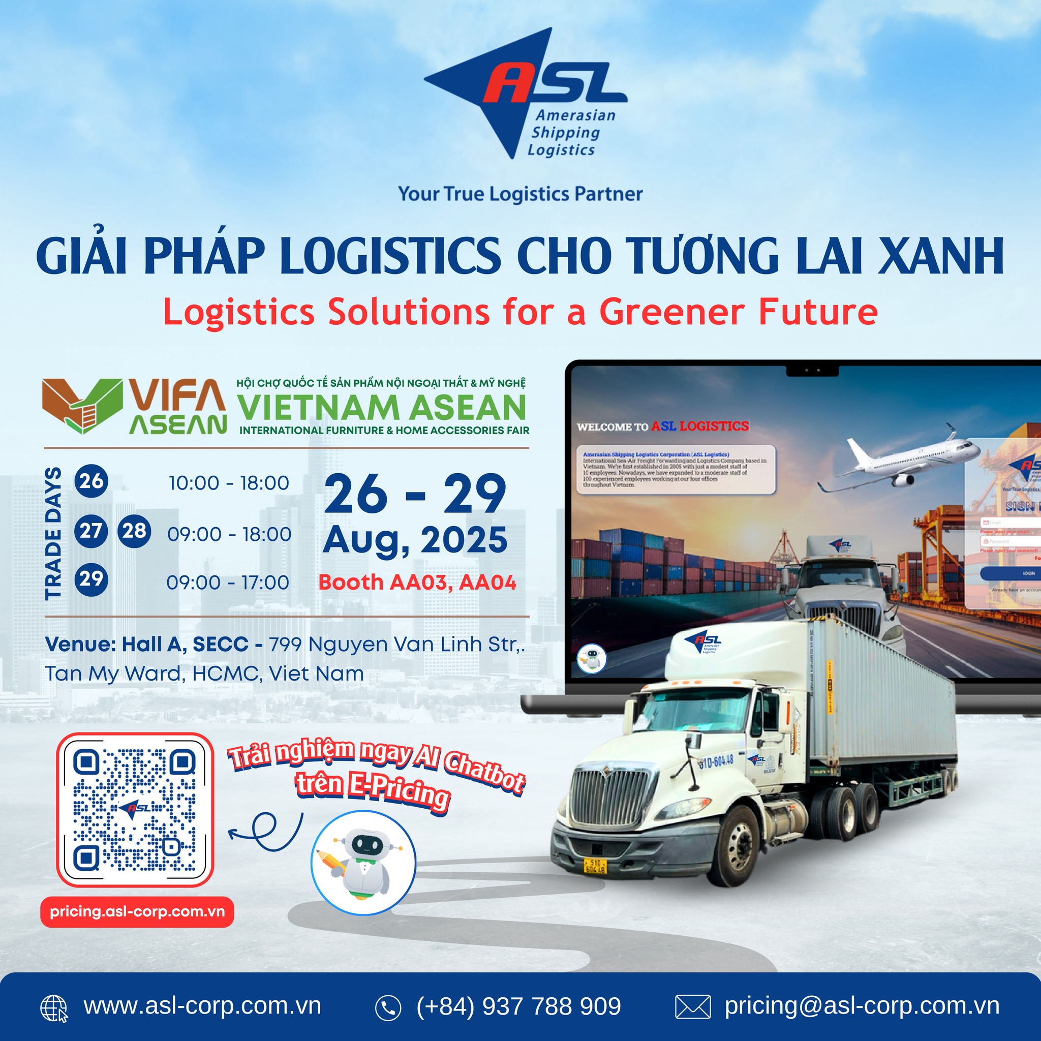 GẶP GỠ ASL TẠI SỰ KIỆN VIFA ASEAN 2025 VÀ TRẢI NGHIỆM AI CHATBOT TIÊN PHONG TRONG LOGISTICS 