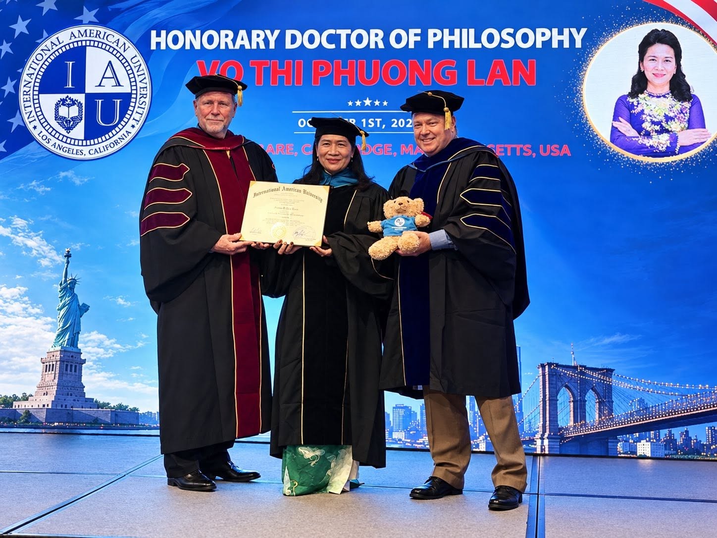 CHỦ TỊCH HĐQT – TỔNG GIÁM ĐỐC ASL LOGISTICS VÕ THỊ PHƯƠNG LAN ĐƯỢC INTERNATIONAL AMERICAN UNIVERSITY TRAO TẶNG DANH HIỆU TIẾN SĨ DANH DỰ