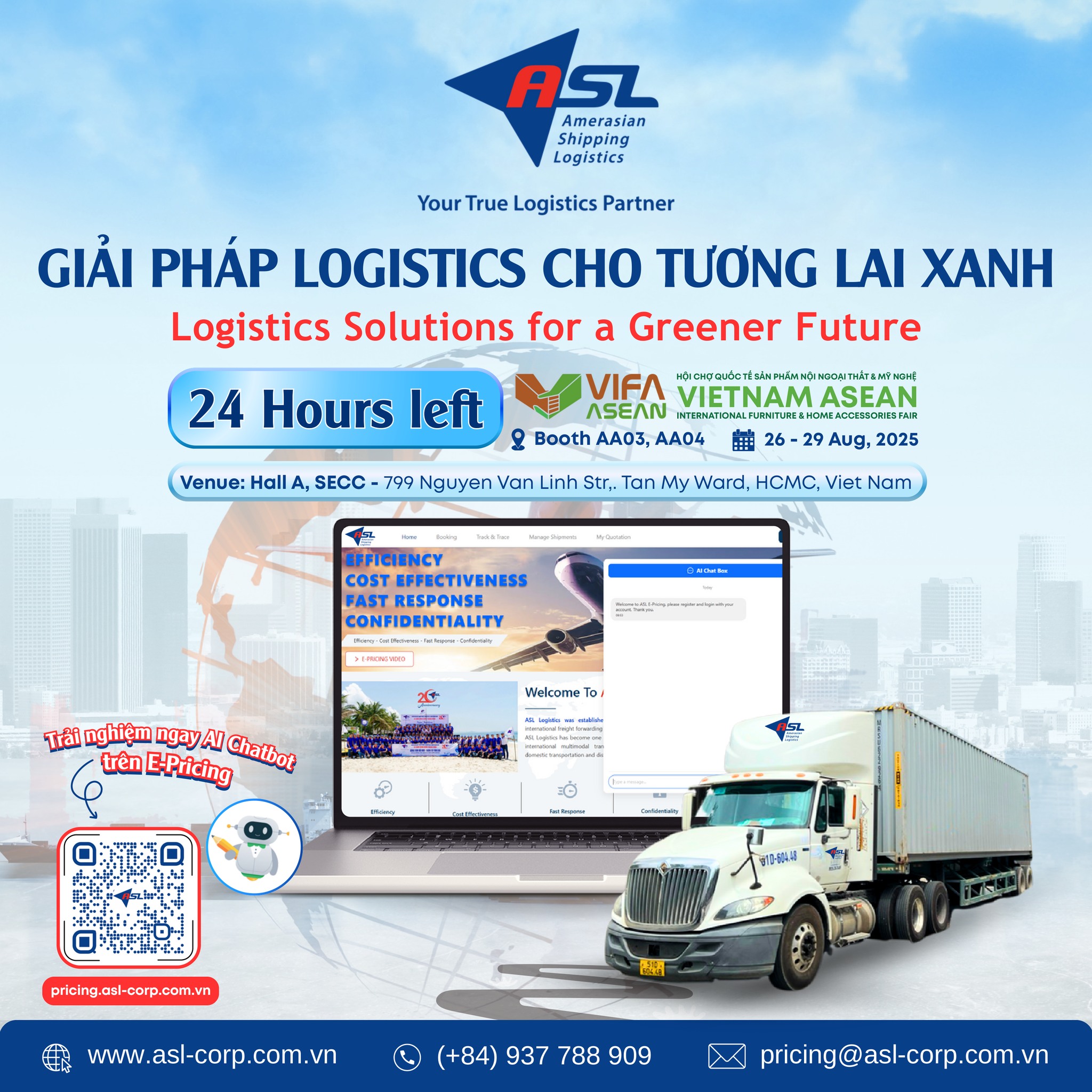GẶP GỠ ASL TẠI SỰ KIỆN VIFA ASEAN 2025 VÀ TRẢI NGHIỆM AI CHATBOT TIÊN PHONG TRONG LOGISTICS 