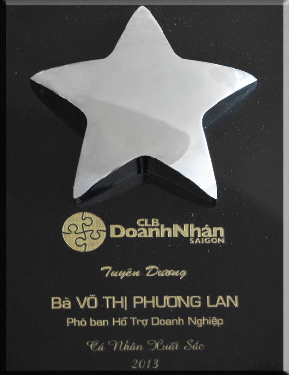 Excellent Entrepreneur Certificate of Saigon Entrepreneur Club